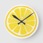 Fun Lemon Citrus Slice Ronde Klok (Voorkant)