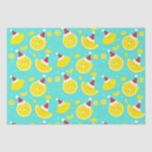 Fun Lemons Santa Hats Kerstmis Tissuepapier (Voorkant)