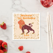 Fun Leo First Birthday & Gold Confetti Servet (Insitu)