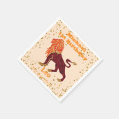 Fun Leo First Birthday & Gold Confetti Servet (Hoek)