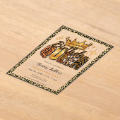 Fun Leopard Birthday Queen Fifty Birthday Acryl Uitnodigingen (Laagn)