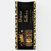 Fun Leopard Birthday Queen Fifty Birthday Spandoek (Verticaal)