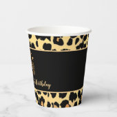 Fun Leopard Birthday Queen Forty Birthday Papieren Bekers (Achterkant)