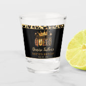 Fun Leopard Birthday Queen Thirty Birthday Shot Glas (Voorkant)