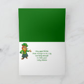 Fun Leprechaun St. Patricks Day Humor Kaart (Binnen)