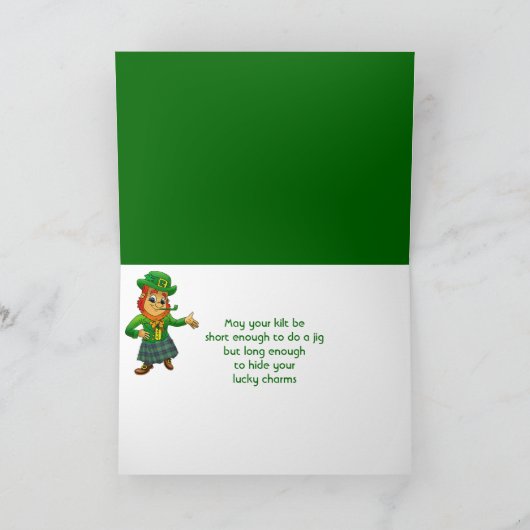 Fun Leprechaun St. Patricks Day Humor Kaart (Binnen)