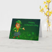 Fun Leprechaun St. Patricks Day Humor Kaart (Gele Bloem)