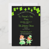 Fun Leprechauns St. Patrick's Day Party Invitation Kaart (Voorkant)