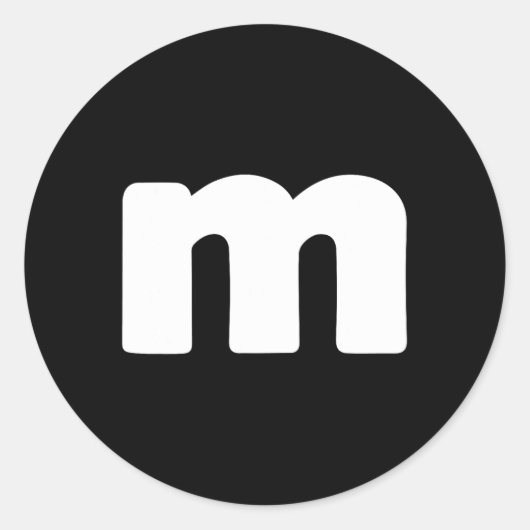 Fun Letter M Groepen Halloween Team Groepen Kostuu Ronde Sticker (Voorkant)