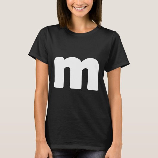 Fun Letter M Groepen Halloween Team Groepen Kostuu T-shirt (Voorkant)