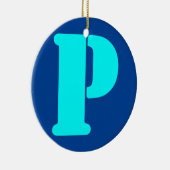 Fun Letter P Alphabet Teacher Kindergarten Keramisch Ornament (Rechts)