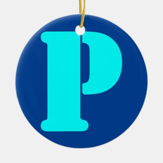 Fun Letter P Alphabet Teacher Kindergarten Keramisch Ornament (Voorkant)