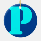 Fun Letter P Alphabet Teacher Kindergarten Keramisch Ornament (Achterkant)