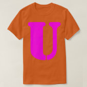 Fun Letter U Alphabet leraar Kindergarten T-Shirt (Design voorkant)