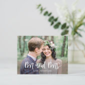 Fun Lettering Wedding Announement Briefkaart (Staand voorkant)