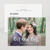 Fun Lettering Wedding Announement Briefkaart (Voorkant / Achterkant)