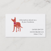 Fun Leuke Dieren Huisdier Zorg Visitekaartje (Achterkant)