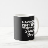 Fun Library Card Funny Gezegde Koffiemok (Voorkant rechts)