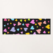 Fun, liefdevol, kleurrijk Hearts Pattern Yoga Mat (Voorkant (horizontaal))