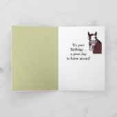 Fun Lieverd Dag Grote Dag tegen Paarden Overal Kaart (Binnen)