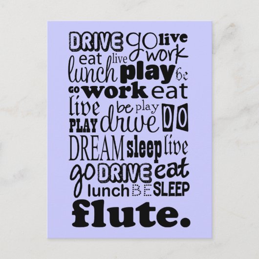 Fun Life for the Flute Player Briefkaart (Voorkant)