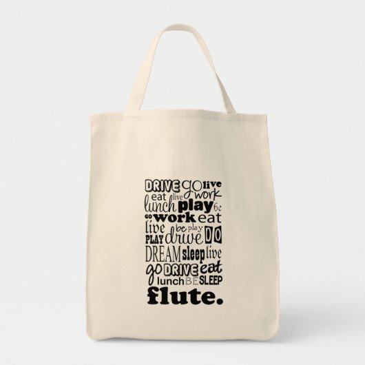Fun Life for the Flute Player Tote Bag (Voorkant)