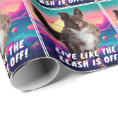 Fun Life Quote Moderne Australische Herder Cadeaupapier (Rol Hoek)