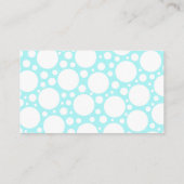 Fun Light Blue Polka Dot Visitekaartjes (Achterkant)