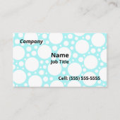 Fun Light Blue Polka Dot Visitekaartjes (Voorkant)