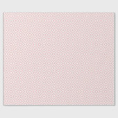 Fun Light Blush Pink White Ikat Squares Mosaic Art Cadeaupapier (Vlak)