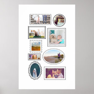 Fun Lijsten Nine Foto Aangepast afdrukken Poster