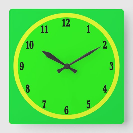 Fun Limoen en Lemon Wall Clock Vierkante Klok (Voorkant)