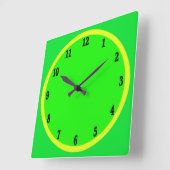 Fun Limoen en Lemon Wall Clock Vierkante Klok (Hoek)