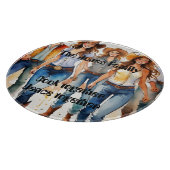 Fun Line Dancing snijplank. Bewerkbare tekst Snijplank (Hoek)