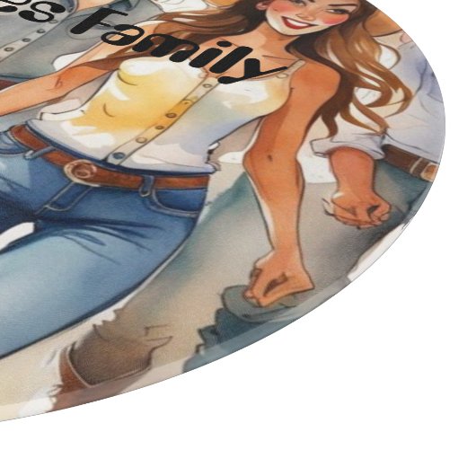 Fun Line Dancing snijplank. Bewerkbare tekst Snijplank (Hoek)