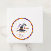 Fun Little Boo Witch Pet Herfst Baby shower Bedankjes Labels (In situ)