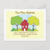 Fun Little House Nieuw Adres Briefkaart (Voorkant)