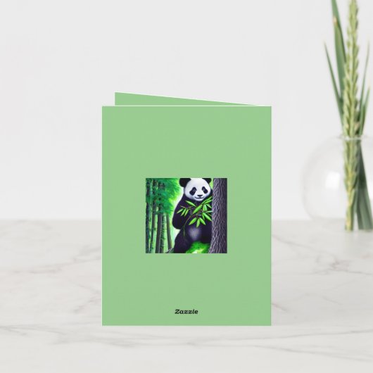 Fun Little Panda Beer Bedankkaart (Achterkant)