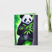 Fun Little Panda Beer Bedankkaart (Voorkant)