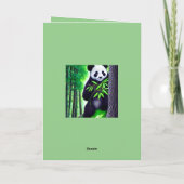 Fun Little Panda Beer Bedankkaart (Achterkant)