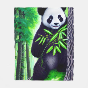 Fun Little Panda Beer Fleece Deken