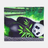 Fun Little Panda Beer Fleece Deken (Voorkant (Horizontaal))