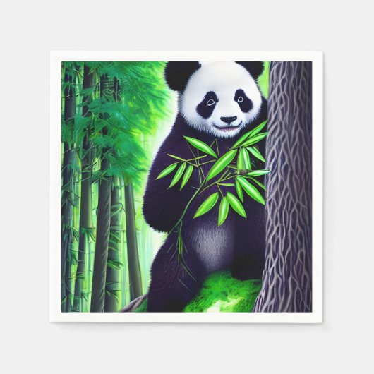 Fun Little Panda Beer Servet (Voorkant)