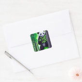 Fun Little Panda Beer Vierkante Sticker (Envelop)