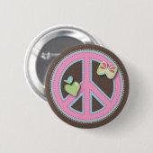 Fun Little Peace Sign Pin Ronde Button 5,7 Cm (Voorkant /achterkant)