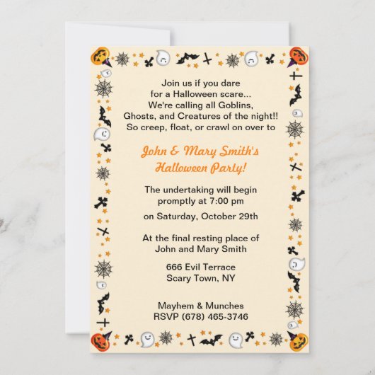  Fun Little Witch Halloween Kaart (Achterkant)