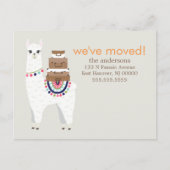 Fun Llama Adreswijziging / Verhuisaankondigingen Aankondigingskaart (Voorkant)
