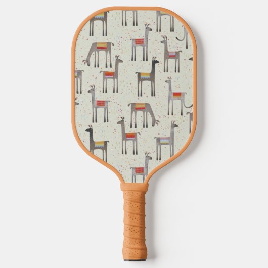 Fun Llama Alpaca Pickleball Paddle (Voorkant)
