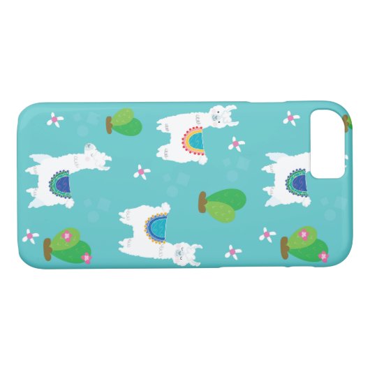 Fun Llama en Cactus Case-Mate iPhone Case (Achterkant (Horizontaal))