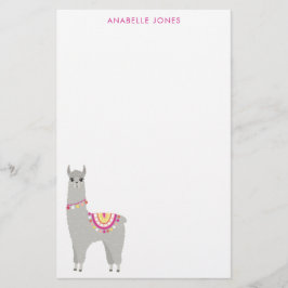 Fun Llama gepersonaliseerd Briefpapier